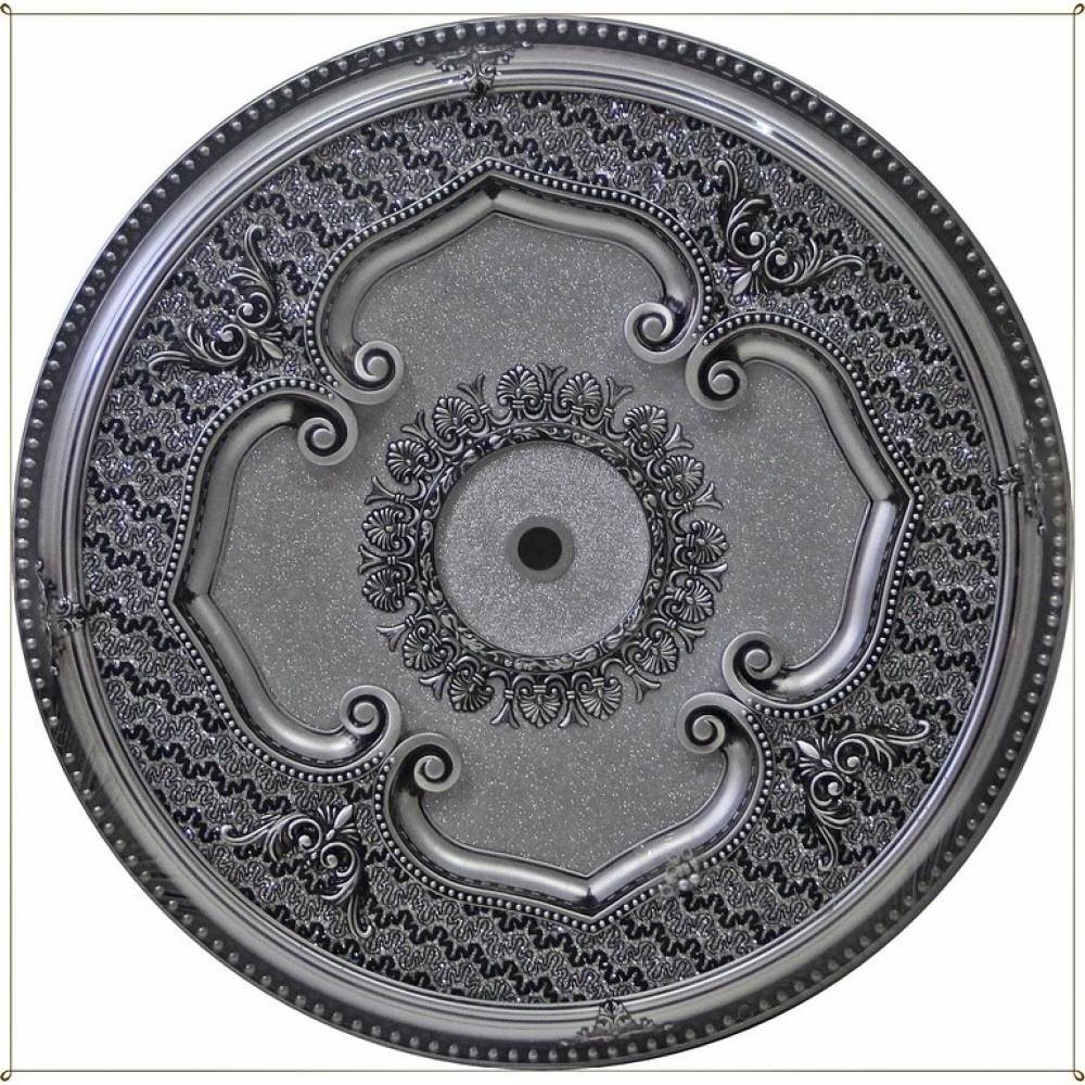 100 Cm Yuvarlak Osmanli Saray Tavan Sfa-519 Avize Gobegi Patina-Eskitme Gumus Varakli 3D
